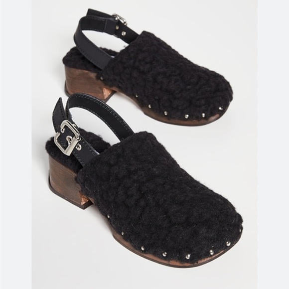 Miista Lana Sherpa Clogs Black 37 - Picture 3 of 12